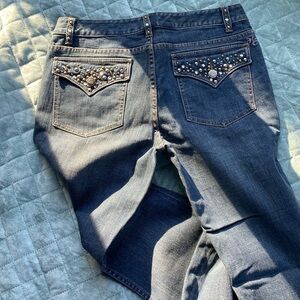 Harley-Davidson Dark Blue Embellished Boot Cut Jeans
